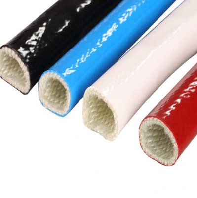 Mangueira Sleeving e cabo da fibra de vidro vermelha de alta temperatura da borracha de silicone