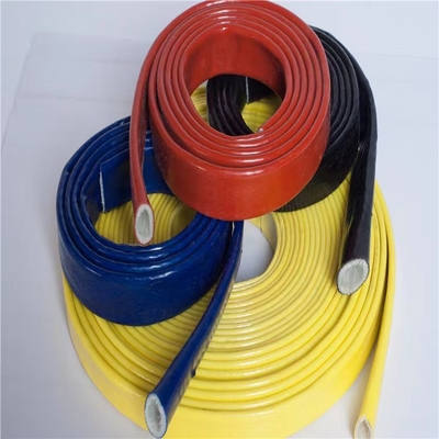 Fibra de vidro resistente ao calor da borracha de silicone que Sleeving as luvas de alta temperatura do fogo