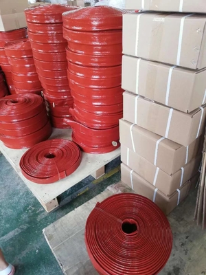 Fibra de vidro de alta temperatura da borracha de silicone que Sleeving para fios dos cabos