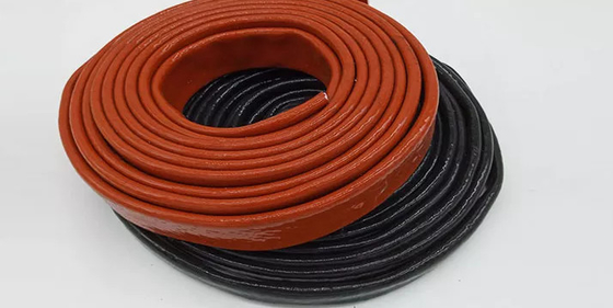 A borracha de silicone revestiu a luva do fogo da proteção térmica da luva do cabo da fibra de vidro