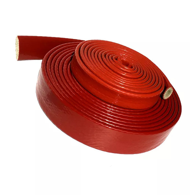 identificação revestida da luva 15mm do calor da fibra de vidro do silicone de 20m 66ft para proteger linhas de combustível