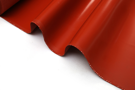 Pano revestido da fibra de vidro do silicone não inflamável vermelho